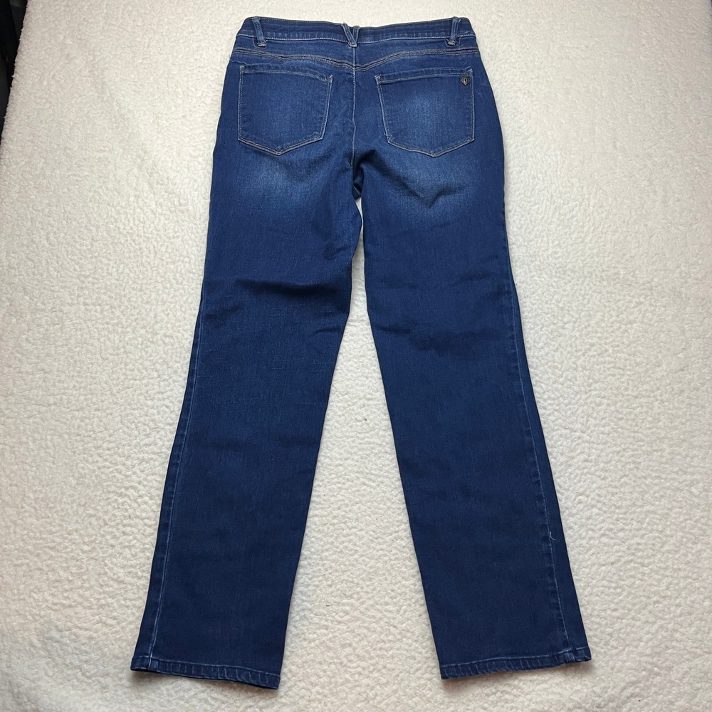 Democracy Jeans Womens 12 Blue Ab Solution Straight Leg Stretch B2450ZYMP Denim - Picture 8 of 10